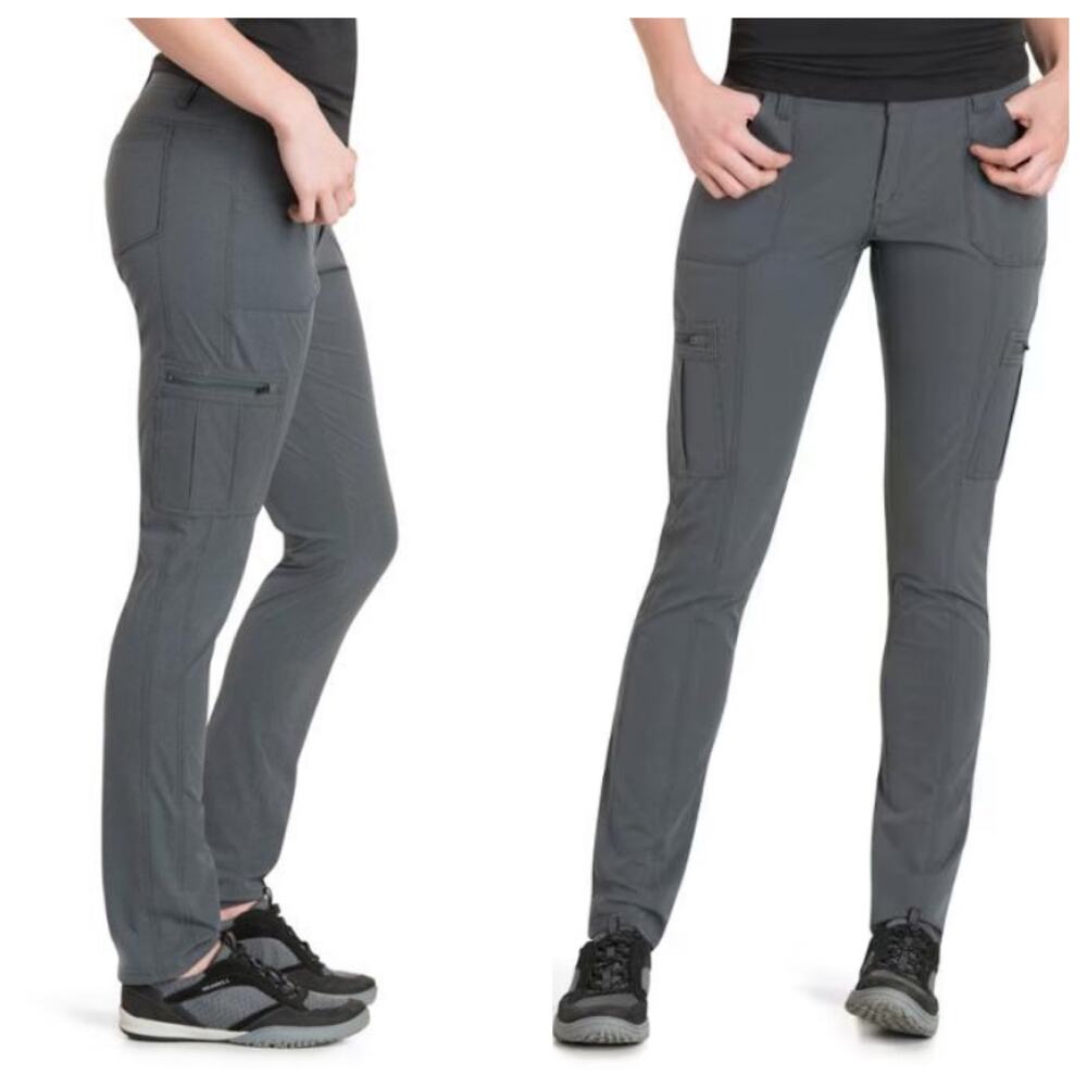 KUHL Horizn Gray Ripstop Skinny Pants Size 8R for Hiking Climbing Outdoor Active